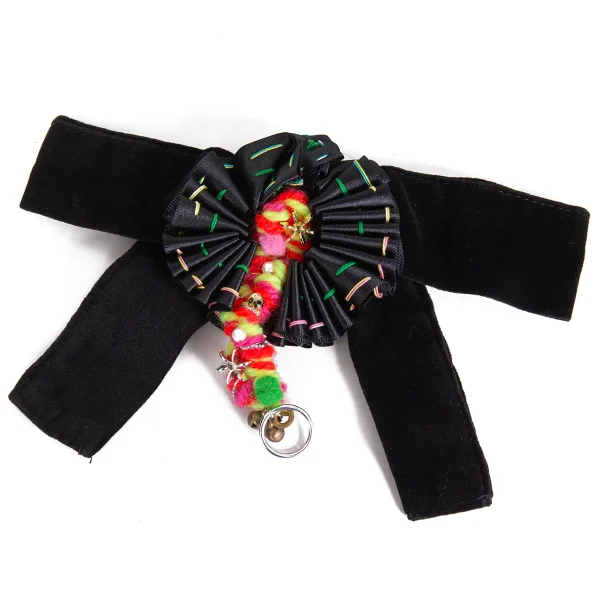 COMME des GARCONS Charm Ribbon Broach Black  K-171744_001