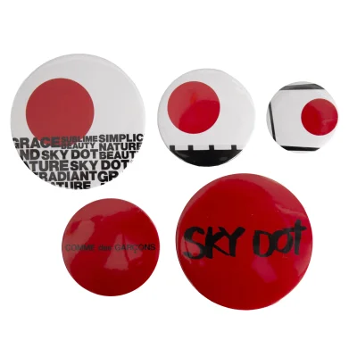 COMME des GARCONS SKY DOT 5 pieces Pins