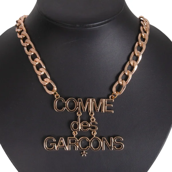 COMME des GARCONS Logo Chain Nacklace Gold  K-171746_001