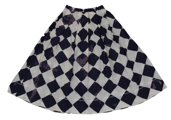 COMME des GARCONS Bleached Diamond Check Skirt K-171748_002