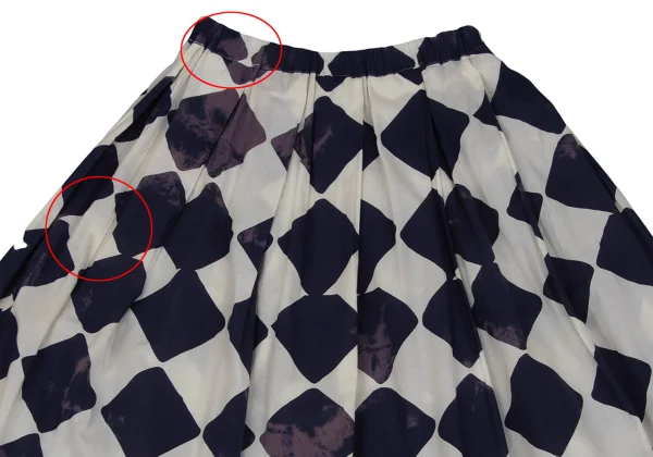 COMME des GARCONS Bleached Diamond Check Skirt K-171748_003