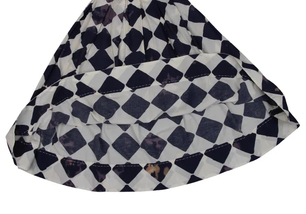 COMME des GARCONS Bleached Diamond Check Skirt K-171748_009