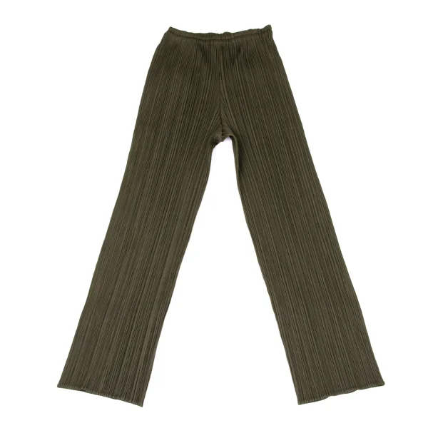 PLEATS PLEASE Pleated Straight Pants Khaki 2 K-171749_001