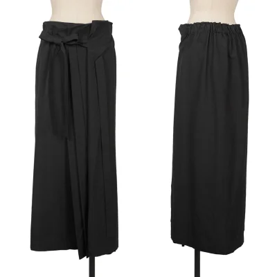 tricot COMME des GARCONS Wool Pleated Wrap Design Skirt