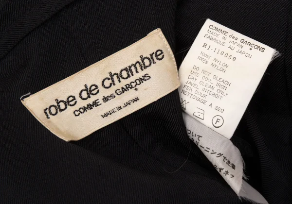 ローブドシャンブル コムデギャルソンrobe de chambre COMME des GARCONS ナイロンリバーシブル4Bジャケット 黒M位 K-171752_019