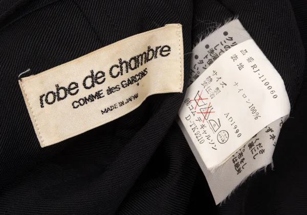 ローブドシャンブル コムデギャルソンrobe de chambre COMME des GARCONS ナイロンリバーシブル4Bジャケット 黒M位 K-171752_020
