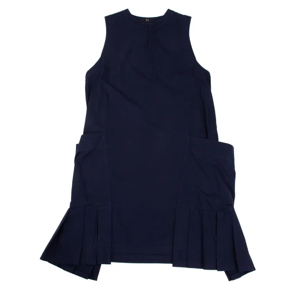 Y's Pleated Hem Pocket Design Sleeveless Dress K-171757_002