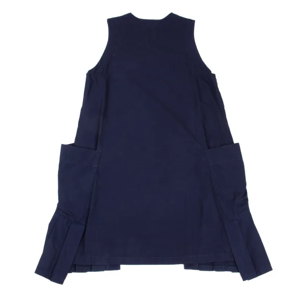 Y's Pleated Hem Pocket Design Sleeveless Dress K-171757_017