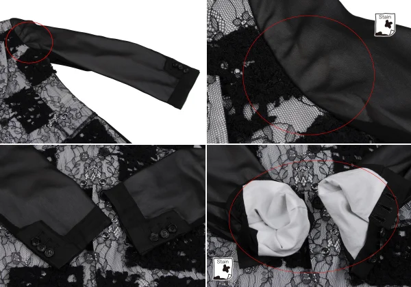 COMME des GARCONS Floral Lace Back Ribbon Tulle Jacket K-171765_006
