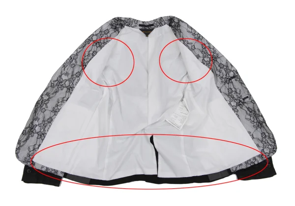 コムデギャルソンCOMME des GARCONS フラワーレースバックリボン
