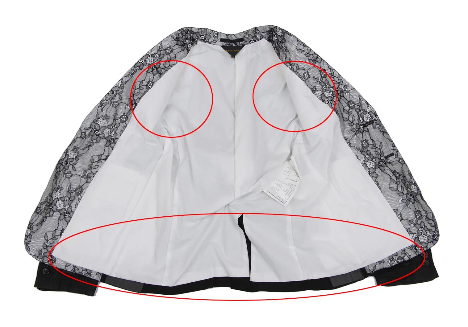 コムデギャルソンCOMME des GARCONS フラワーレースバックリボン