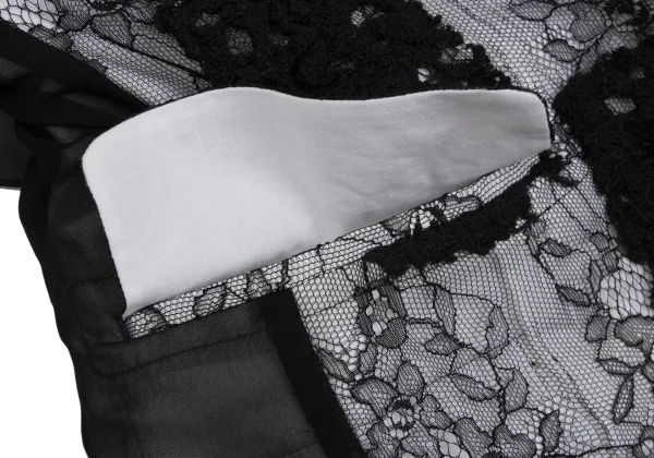 COMME des GARCONS Floral Lace Back Ribbon Tulle Jacket K-171765_015