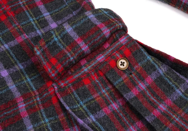 Yohji Yamamoto POUR HOMME Wool Hem Tuck Checker Jacket K-171770_009