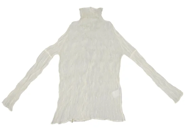 ISSEY MIYAKE Pleated Sheer High-neck Top K-171778_002