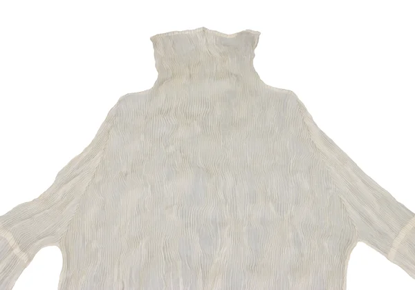 ISSEY MIYAKE Pleated Sheer High-neck Top K-171778_003