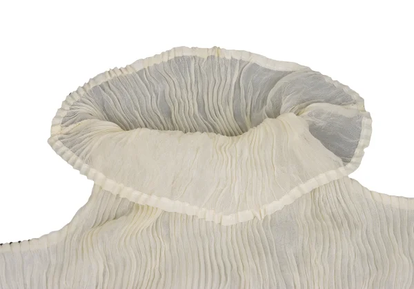 ISSEY MIYAKE Pleated Sheer High-neck Top K-171778_005