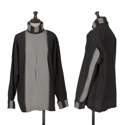 ISSEY MIYAKE Cotton Sleeve Line Half-Zip Top