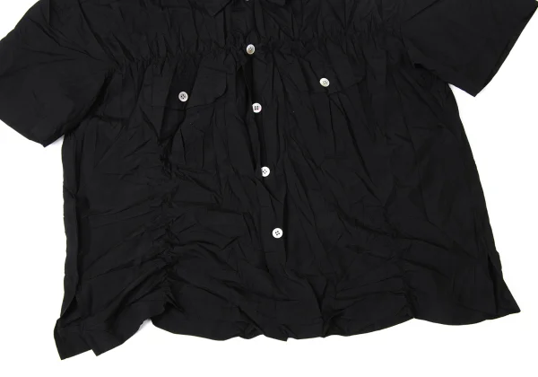 ISSEY MIYAKE Wrinkled Pleat Flap-Pocket Short-Sleeve Shirt K-171781_009