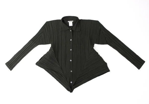 ISSEY MIYAKE Pleats Switching Hem Shirt K-171783_002
