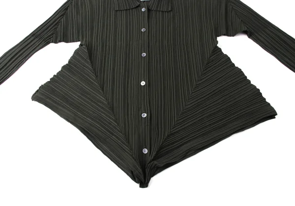 ISSEY MIYAKE Pleats Switching Hem Shirt K-171783_011