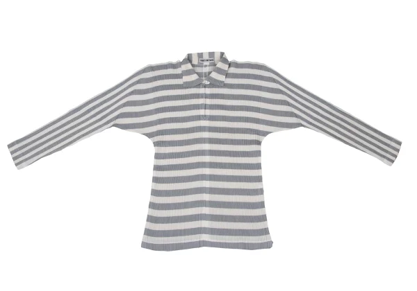 ISSEY MIYAKE Pleated Striped Skipper Shirt K-171784_002