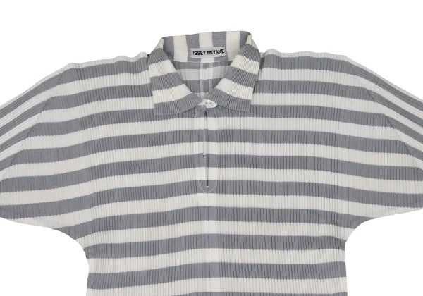 ISSEY MIYAKE Pleated Striped Skipper Shirt K-171784_003