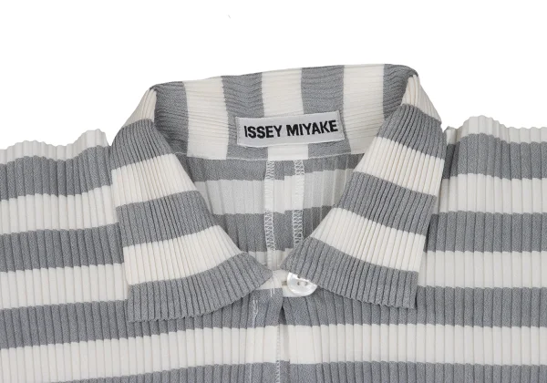 ISSEY MIYAKE Pleated Striped Skipper Shirt K-171784_004