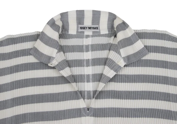 ISSEY MIYAKE Pleated Striped Skipper Shirt K-171784_006
