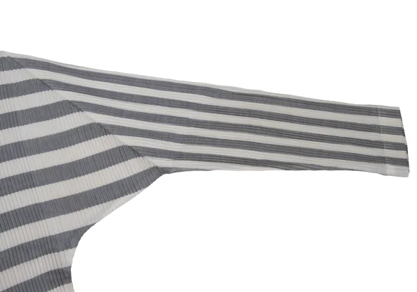 ISSEY MIYAKE Pleated Striped Skipper Shirt K-171784_008