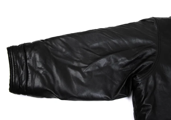 ISSEY MIYAKE Lamb Leather Collarless Blouson K-171790_005