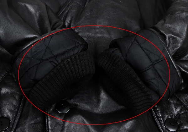 ISSEY MIYAKE Lamb Leather Collarless Blouson K-171790_007