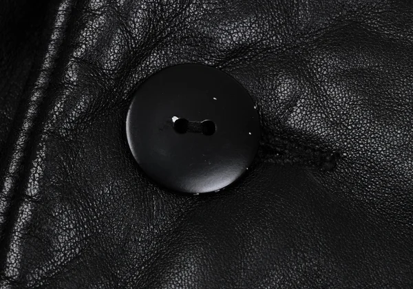ISSEY MIYAKE Lamb Leather Collarless Blouson K-171790_010