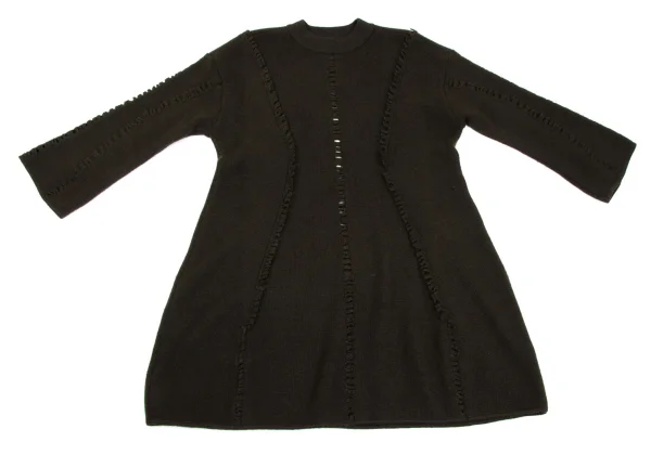 ISSEY MIYAKE Wool Cutting Knit Dress K-171791_002