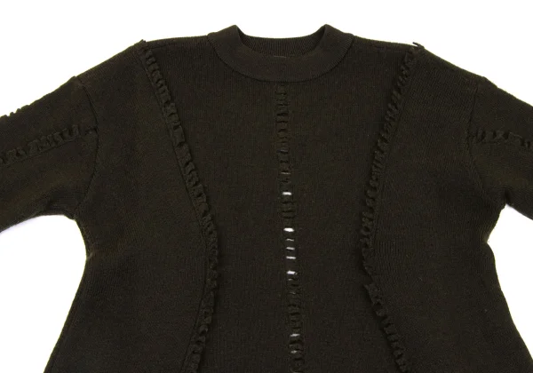 ISSEY MIYAKE Wool Cutting Knit Dress K-171791_003
