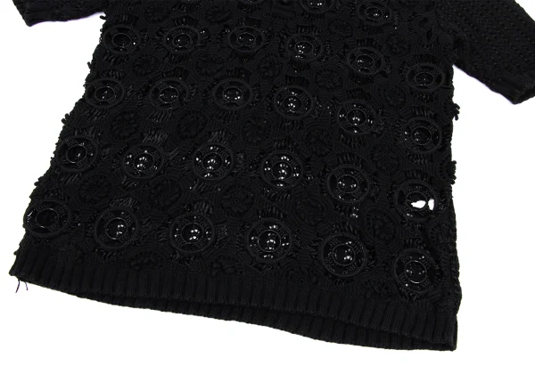 YOSHIYUKI KONISHI Cotton Nylon Crochet Knit Shirt K-171801_008