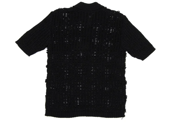 YOSHIYUKI KONISHI Cotton Nylon Crochet Knit Shirt K-171801_011