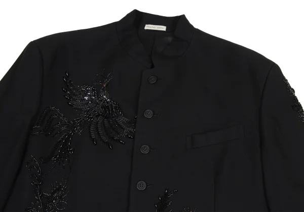 YOSHIYUKI KONISHI Wool Blend Bijou Stand Collar Jacket K-171803_002