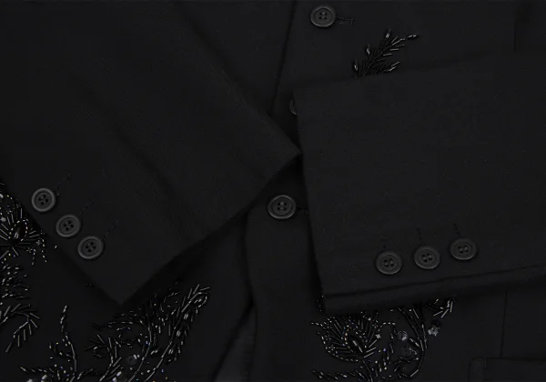 YOSHIYUKI KONISHI Wool Blend Bijou Stand Collar Jacket K-171803_007