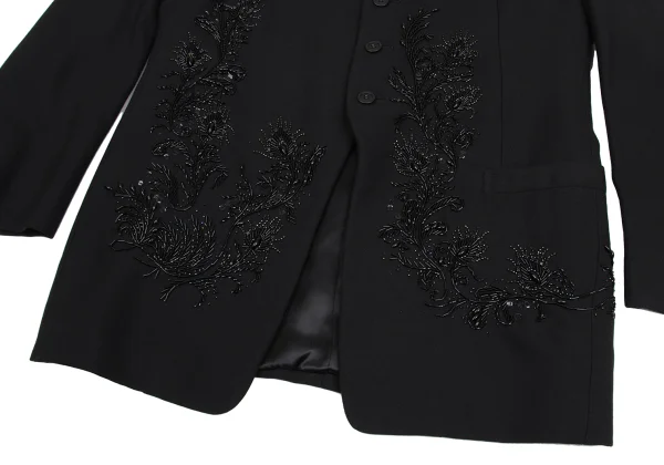 YOSHIYUKI KONISHI Wool Blend Bijou Stand Collar Jacket K-171803_010