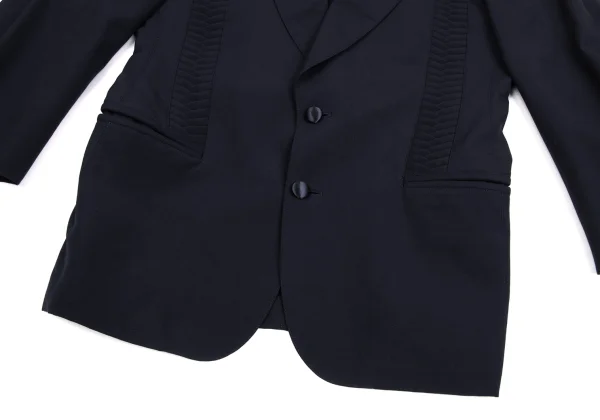 CLAUDE MONTANA Front Tuck Design Wool Jacket K-171805_010