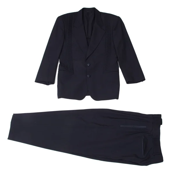 CLAUDE MONTANA Front Tuck Design Wool Jacket K-171805_016