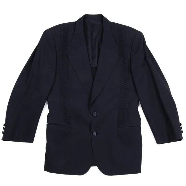CLAUDE MONTANA Front Tuck Design Wool Jacket & Pants K-171807_002
