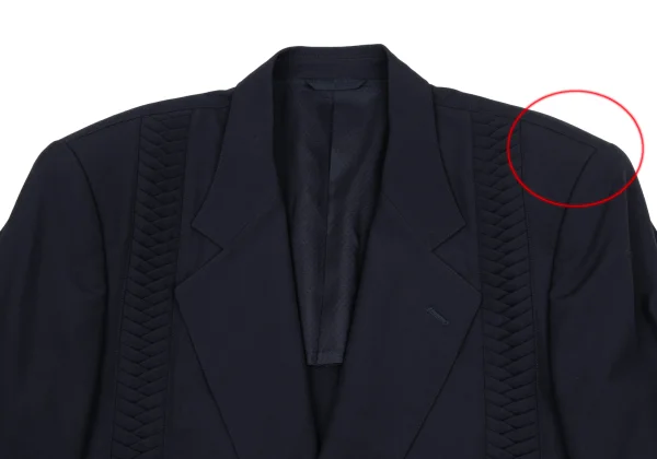 CLAUDE MONTANA Front Tuck Design Wool Jacket & Pants K-171807_003