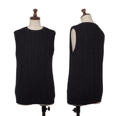45rpm 45R Wool Sleeveless Cable Knit Top