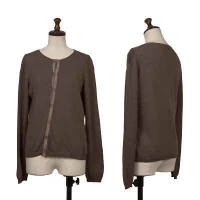 45rpm 45R Silk Piping Cotton Knit Cardigan