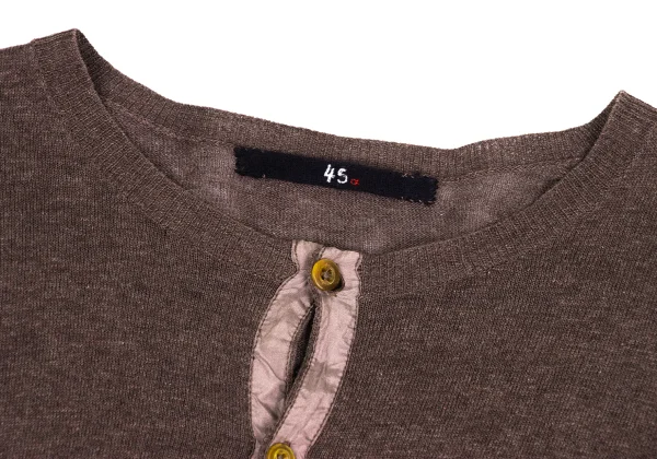 45rpm 45R Silk Piping Cotton Knit Cardigan K-171814_004