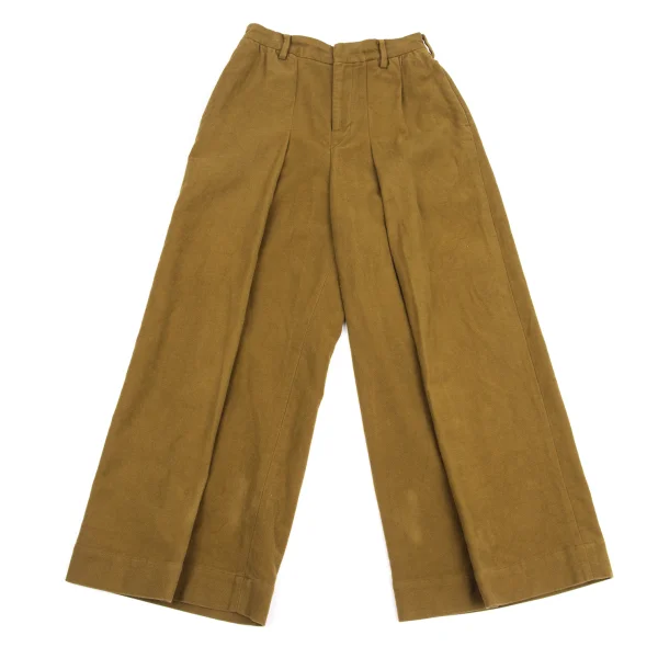 45rpm 45R Cotton Stretch Tuck Design Wide Pants Camel 2 K-171821_001