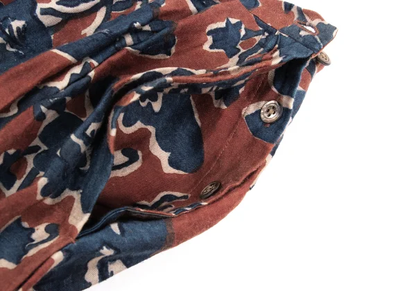 45rpm 45R Indigo Dyed Khadi Silk Printed Skirt K-171823_005