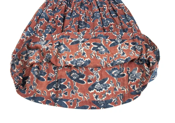 45rpm 45R Indigo Dyed Khadi Silk Printed Skirt K-171823_012