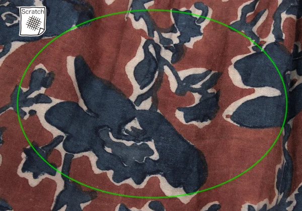 45rpm 45R Indigo Dyed Khadi Silk Printed Skirt K-171823_017